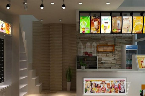 西山村避风塘奶茶店招牌