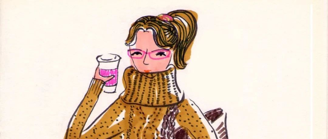 美女插画师的咖啡视觉，速度围观！