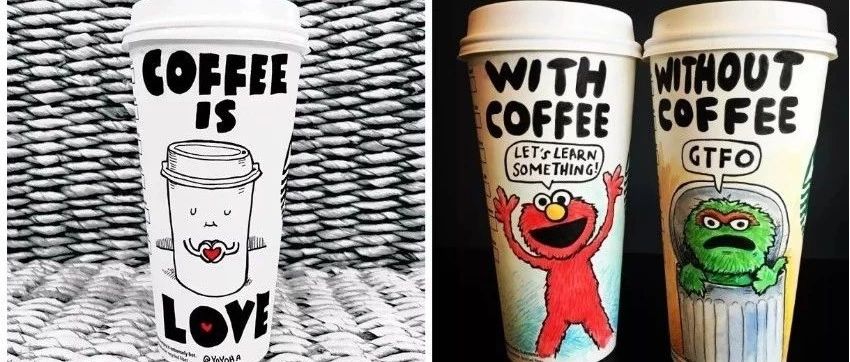 他手绘咖啡杯走红，圈粉无数！